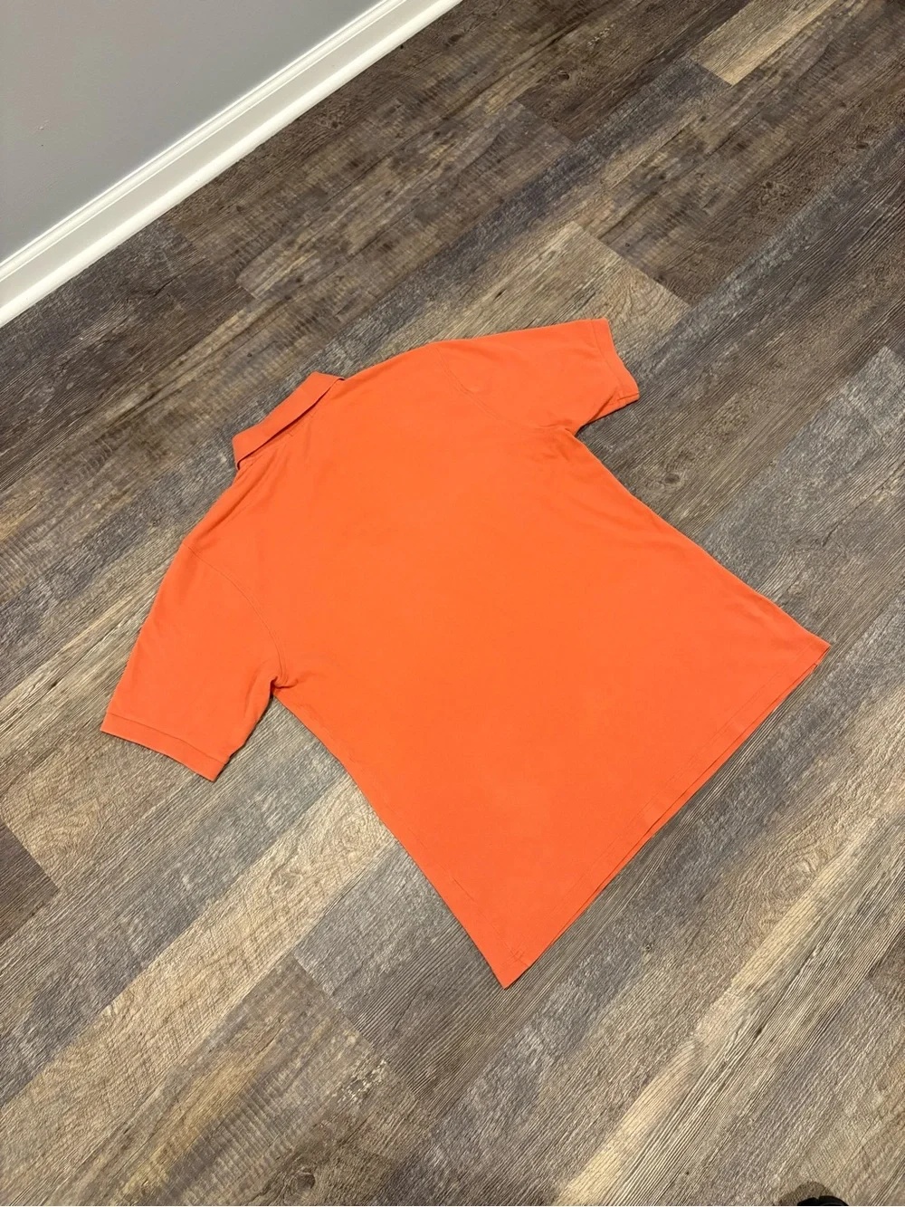 Burberry London Orange Cotton Polo Shirt Men’s Large Short Sleeve Classic